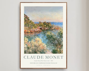 Claude Monet Modern Art Print, Museum Gallery Exhibition Poster