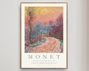 Affiche d'art d'exposition de musée de Claude Monet, impression de galerie