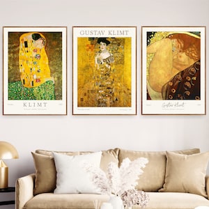 Gustav Klimt Prints Set of 6 - Gallery Wall Set, Gustav