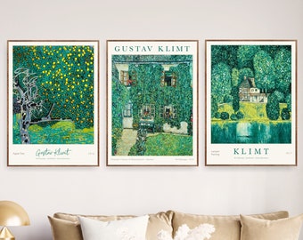 Gustav Klimt Print, Art Nouveau Exhibition Poster, Gallery Wall Art Set