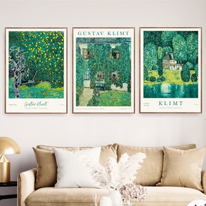 Gustav Klimt Print, Art Nouveau Exhibition Poster, Gallery Wall Art Set