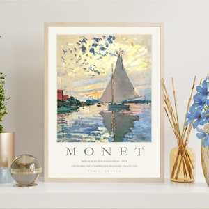 Claude Monet Exhibition Art Poster, Museum Gallery Print