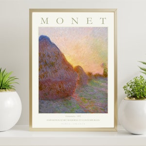 Claude Monet Gallery Wall Art Poster Print, Museum Exhibition Wall Decor