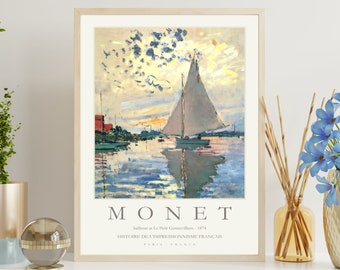 Claude Monet Exhibition Art Poster, Museum Gallery Print