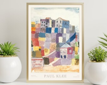 Paul Klee Print, Gallery Wall Art Mid Century Exhibition Museum Poster, Cubism Art Style