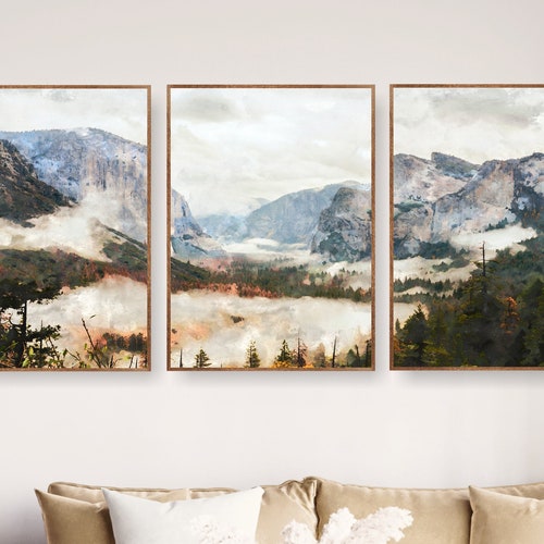 National Parks Art Gallery Wall Set of 6 Prints Watercolor - Etsy