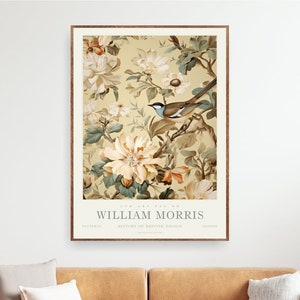 William Morris Print, Vintage Floral Wall Art, Botanical Trendy Wall Art Print, Large Museum Poster, Housewarming Gift, Bedroom Wall Art