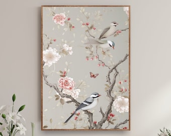 Chinoiserie wall art, William Morris Print, Trendy Wall Art