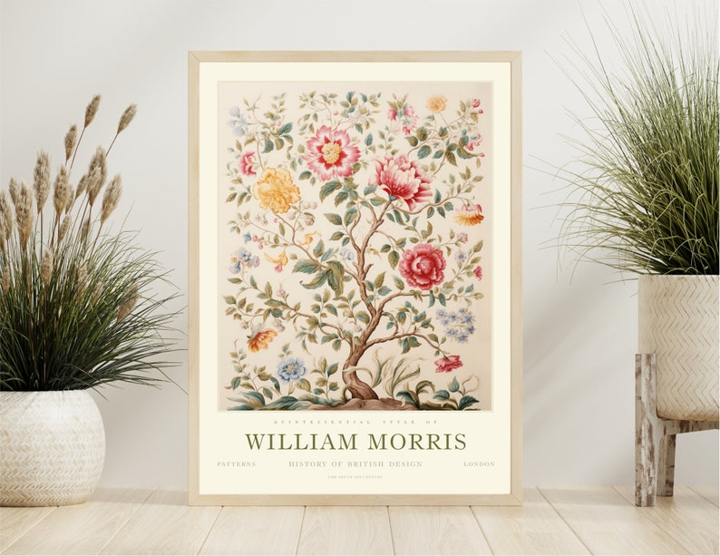William Morris Exhibition Print, William Morris Print, William Morris Poster, Vintage Wall Art, Vintage Poster, Tree of life art