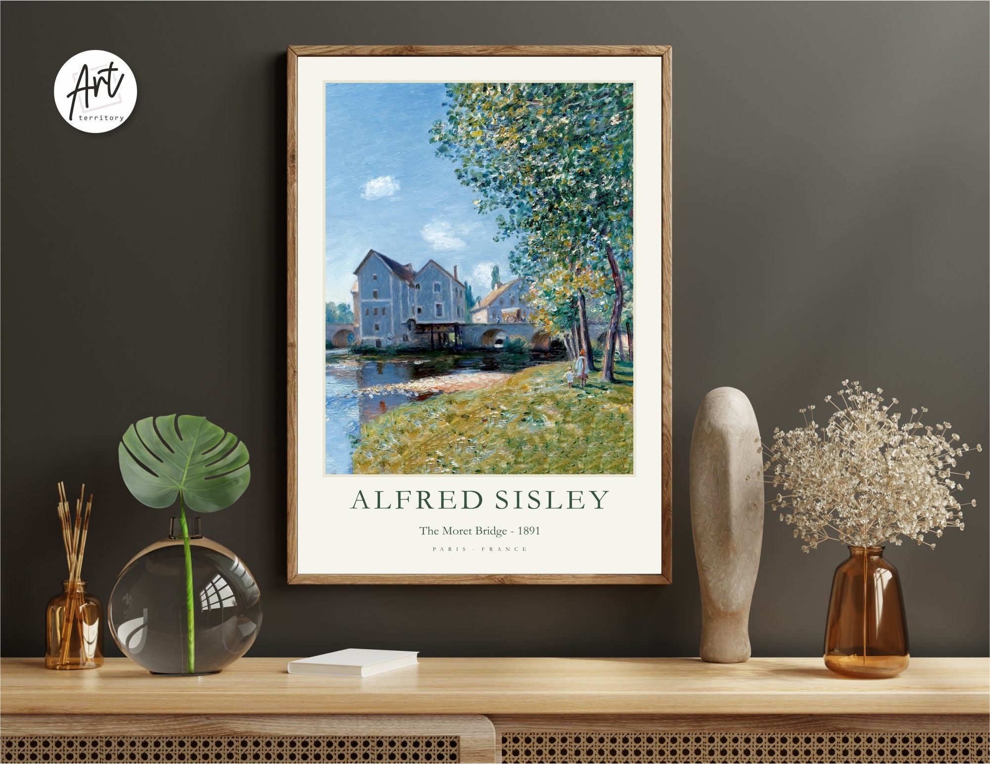Alfred Sisley Art poster シスレー ALFRED SISLEY ART PRINT, MORET-SUR-LOING, SOLEIL DU MATIN