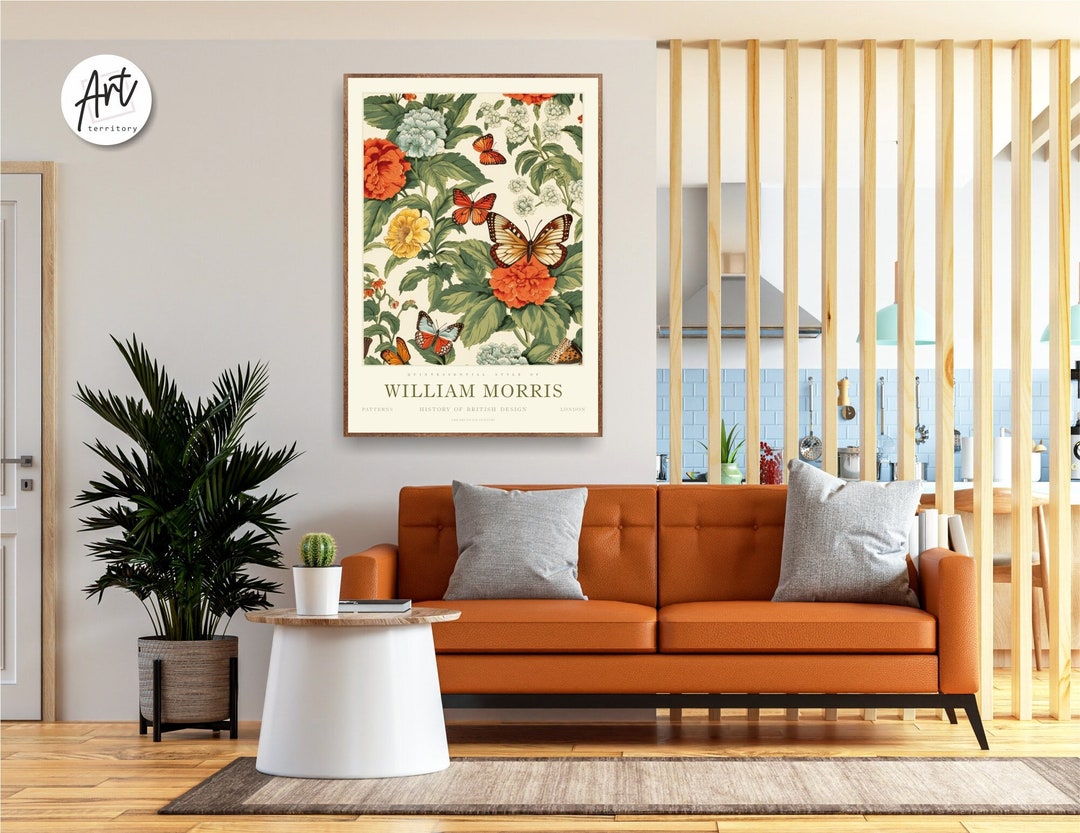 William Morris Butterfly Print, William Morris Exhibition Print ...