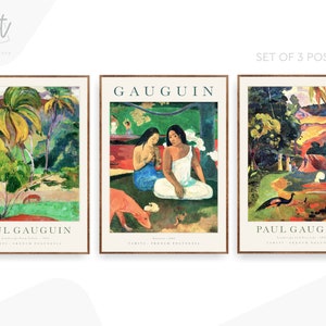 Gauguin Museum Poster Gallery Wall Set of 3 Prints