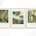 Set of 3 Monet Museum Landscape Poster Prints Exhibition Gallery Wall Art Paintings 