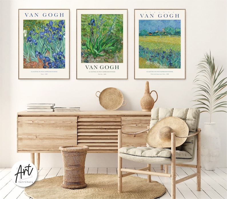 Van Gogh Museum Wall Art Poster Prints Exhibition Gallery Set