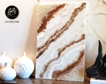 Geode Resin Art 3D Glitter Wall Painting Artwork