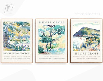 Henri Cross Set of 3 Poster Prints, Exhibition Gallery Wall Art