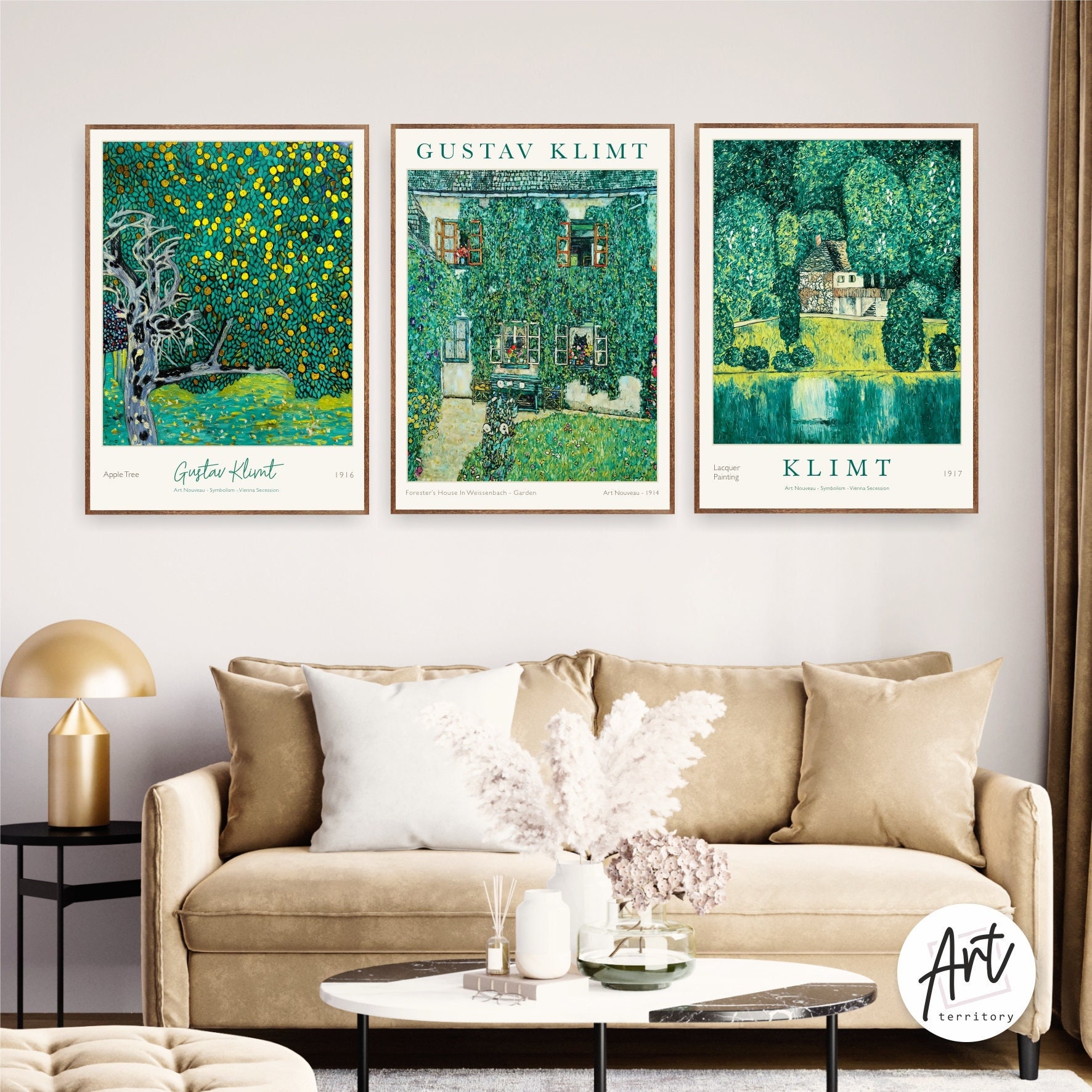 Gustav Klimt Print, Art Nouveau Exhibition Poster, Gallery Wall