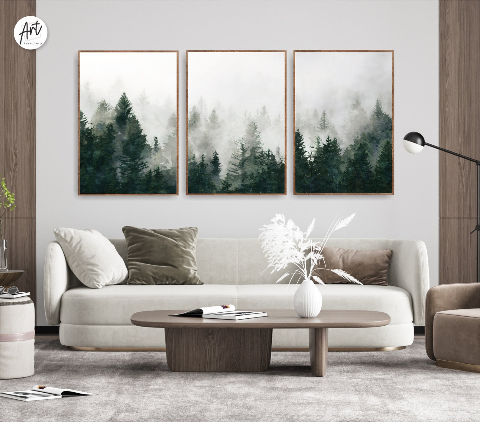 Forest Green Wall Art National Park Set of 3 Poster Prints Watercolor ...