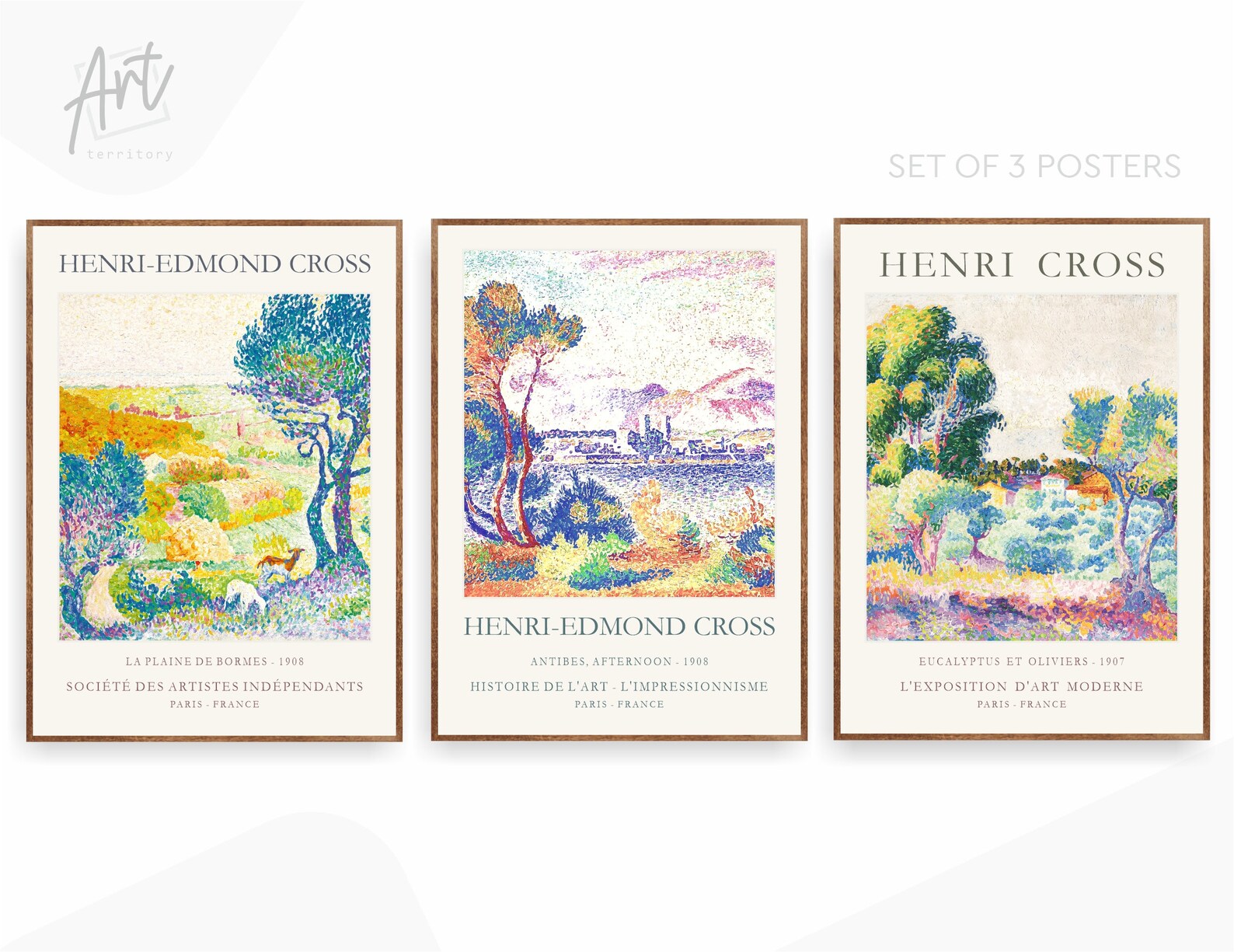Henri Cross Print Set of 3 Exhibition Gallery Wall Art Poster | Etsy