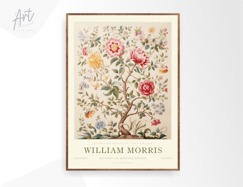 William Morris Exhibition Print, William Morris Print, William Morris Poster, Vintage Wall Art, Vintage Poster, Tree of life art