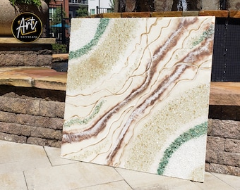 Large Geode Resin Wall Art 3D Painting Artwork