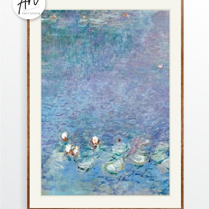 Claude Monet - Water Lilies, Gallery Wall Museum Exhibition Large Art Poster Set.