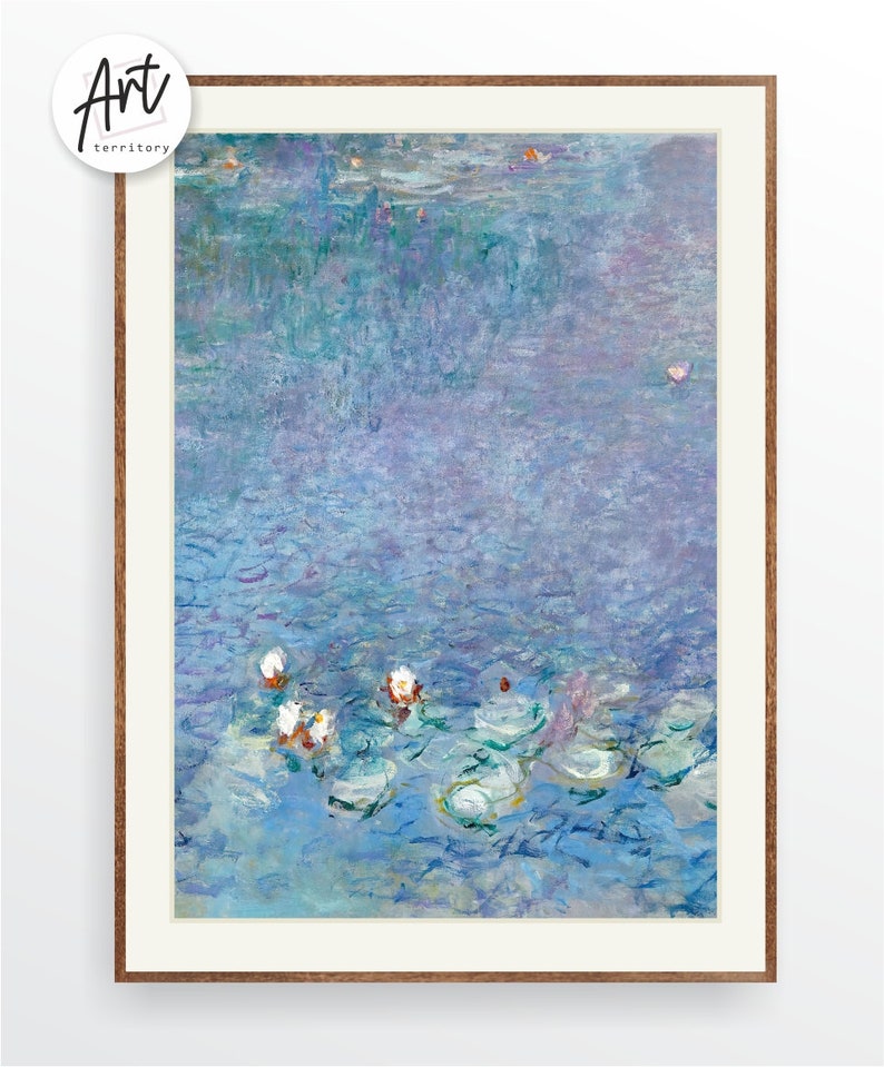 Claude Monet - Water Lilies, Gallery Wall Museum Exhibition Large Art Poster Set.