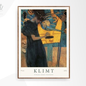 Gustav Klimt Art Print, Museum Exhibition Poster Gallery Wall Art