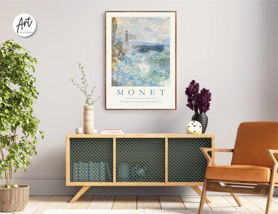 Claude Monet Gallery Wall Museum Exhibition Art Poster Print Etsy