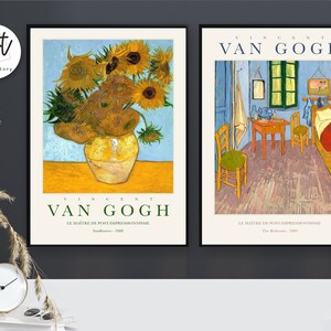 Sunflower Gallery Wall Set of 2 Posters Van Gogh Print S Exhibition Matisse Paintings Prints