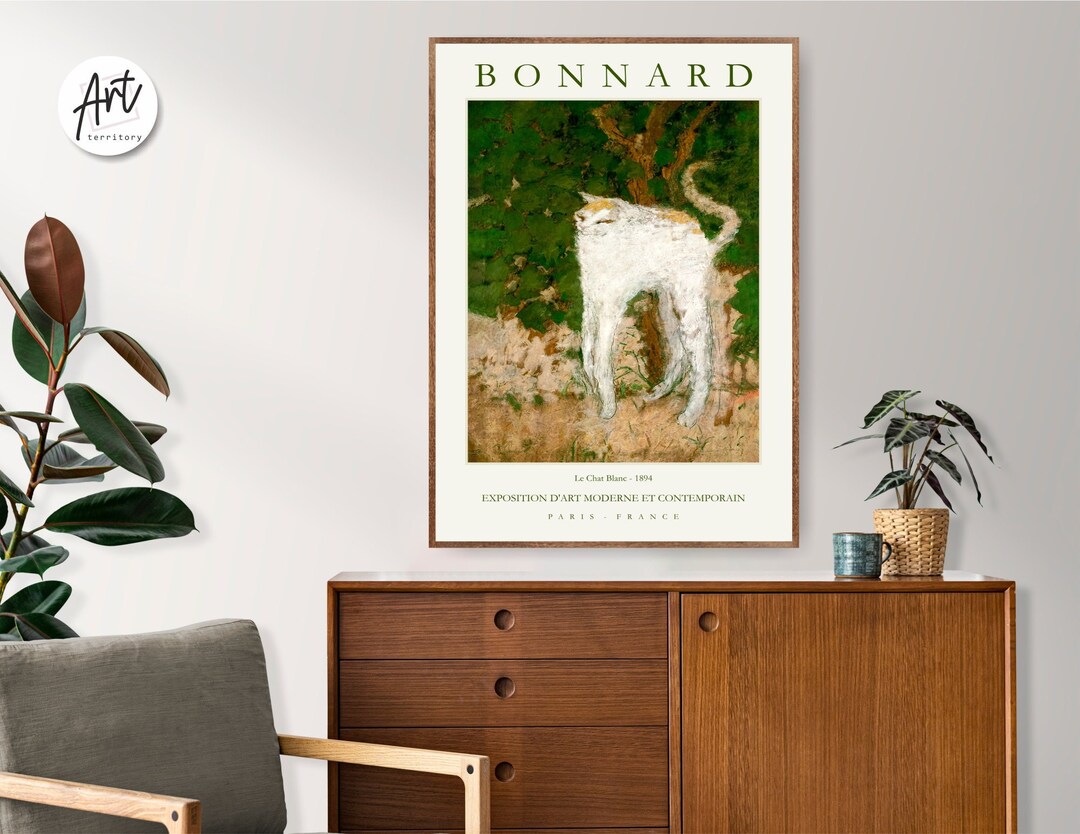 Cat Art Gallery Wall Modern Mid Century Poster Print, Pierre Bonnard