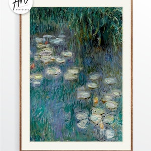 Claude Monet - Water Lilies, Gallery Wall Museum Exhibition Large Art Poster Set.
