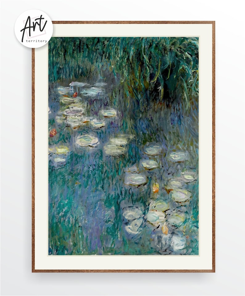 Claude Monet - Water Lilies, Gallery Wall Museum Exhibition Large Art Poster Set.