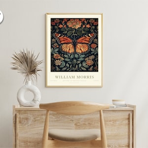 William Morris Butterfly Print, William Morris Exhibition Print ...