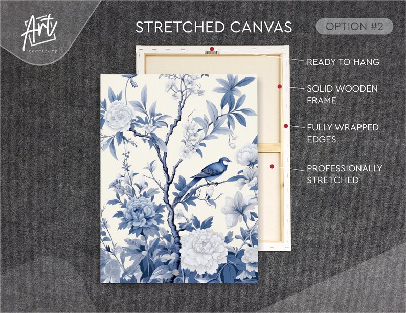 Classic Blue Chinoiserie Art Print, Extra Large Wall Art Decor - Etsy
