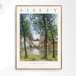 Alfred Sisley Modern Art Print, Gallery Museum Exhibition Wall Decor