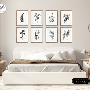Set of 8 Vintage Botanical Collage Prints Large French Poster Wall Art ...