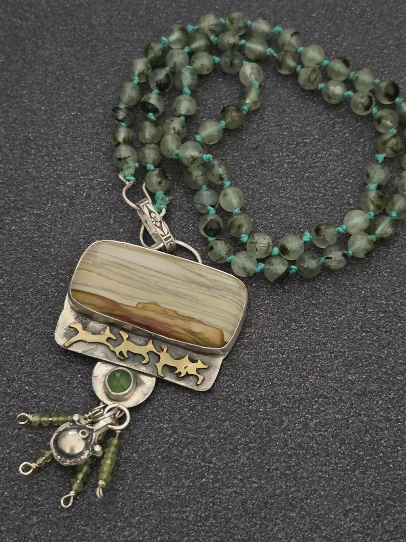 Sary Arka Yellow Arch artisan necklace image 7