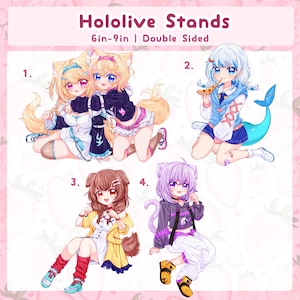 Hololive Acrylic Stand: Fuwamoco, Gura, Korone, Okayu