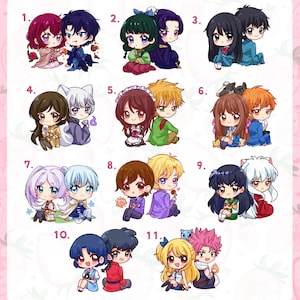 Shoujo Anime STICKERS: Akatsuki no Yona, Apothecary Diaries, Kimi Ni Todoke, Kamisama Kiss, Frieren, Ouran, Maid Sama, Fruits Basket
