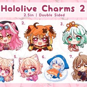 Backorder - Hololive Charms 2: Gawr Gura, Emo Mumei, Raora, Gig
