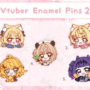 Vtuber Enamel Pins: Fuwamoco, Nimi, Dokibird, Inanis | Hololive