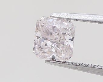 0.82 Carat Fancy Light Pink Diamond Cut-Cornered Rectangular Modified Brilliant Diamond 100% Natural GIA CERTIFIED Diamond