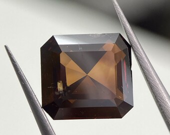 2.57 Carat Fancy Dark Orangy Brown Diamond Emerald Cut Diamond Shape 100% Natural GIA CERTIFIED Diamond