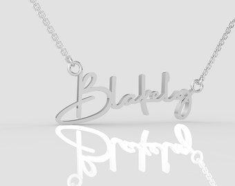 Customized Necklace For Her Unique Design Name Necklace Gift For Anniversary Gift 10K White Gold