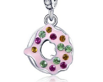 Summer Charms 925 Sterling Silver Charm Sweet Cake Candy Ice Cream Dangle Pendant Charms Fit Charm Bracelet Jewelry