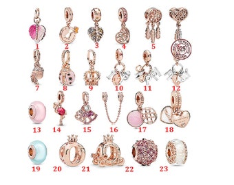 Pandora Rose Gold Charms - Etsy