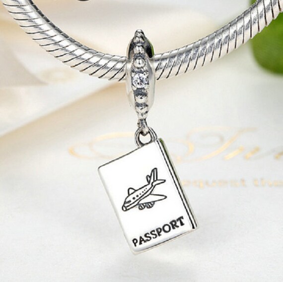 Fashion Passport Style 925 Silver European Bead Charms DIY Fit Sterling Bracelet Fashion Passport Style 925 Silver European Bead Charms DIY Fit Sterling Bracelet
