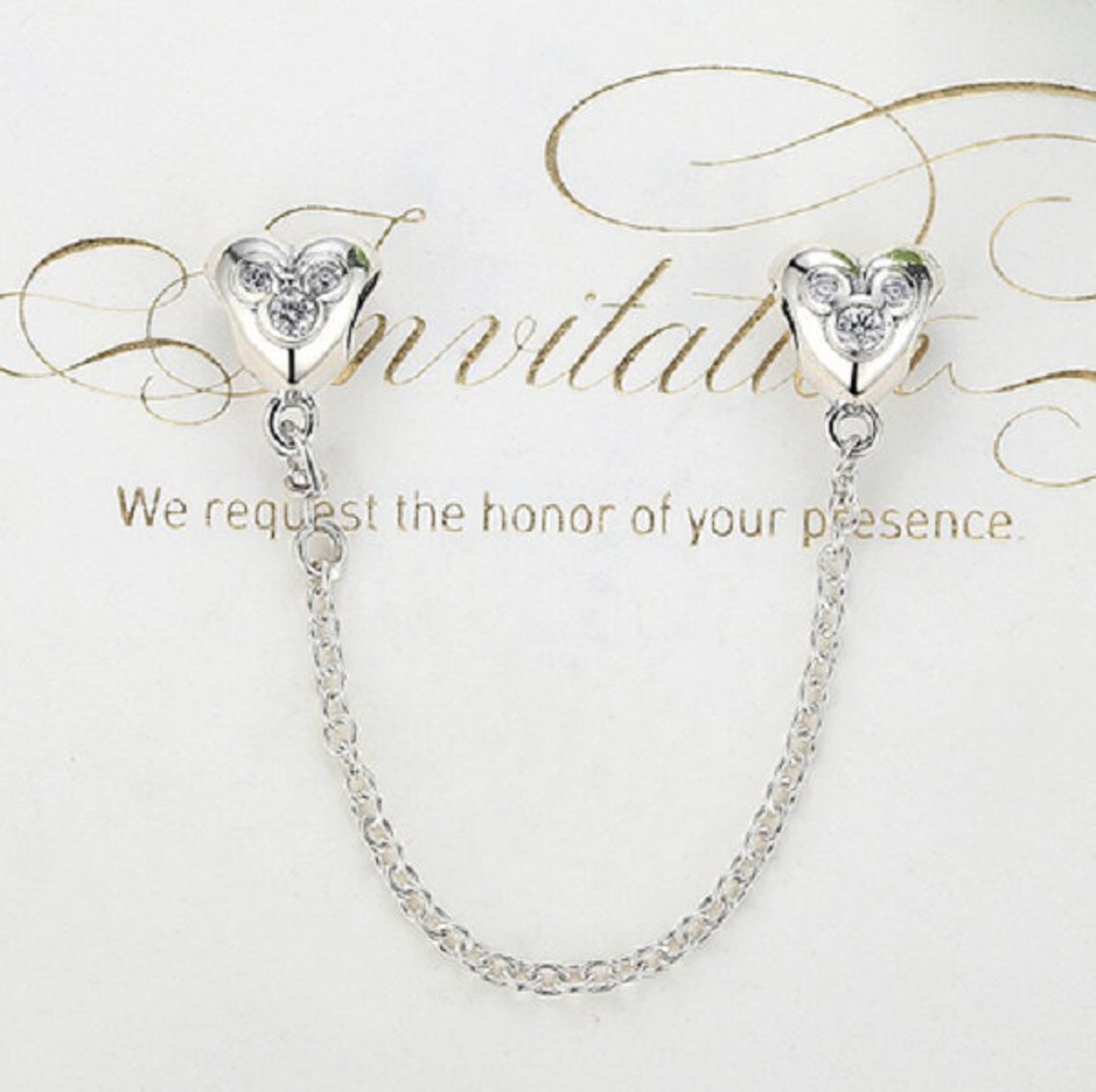 New Climbing Mickey Safety Chain Red Charm Bead 100 925 Etsy