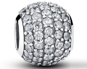 Clear Cubic Zirconia Beads Charm 